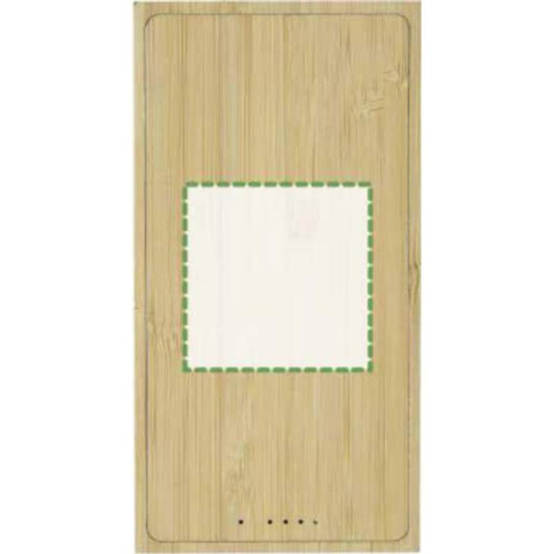 Bambusová solárna powerbanka Elz, hnedá Bambusová solárna powerbanka Elz, hnedá