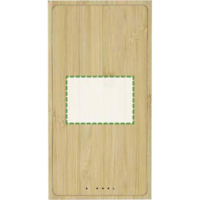 Bambusová solárna powerbanka Elz, hnedá Bambusová solárna powerbanka Elz, hnedá