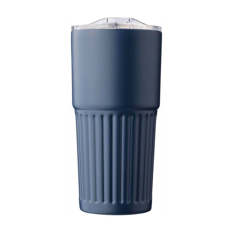 Hrnek na pití z recyklované nerezavějící oceli s dvojitou stěnou (500 ml) Kael, černá Hrnek na pití z recyklované nerezavějící oceli s dvojitou stěnou (500 ml) Kael, černá