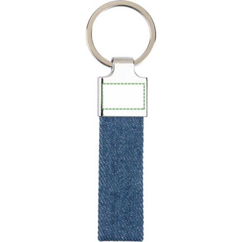 Rifľová kľúčenka Enzi, modrá Rifľová kľúčenka Enzi, modrá