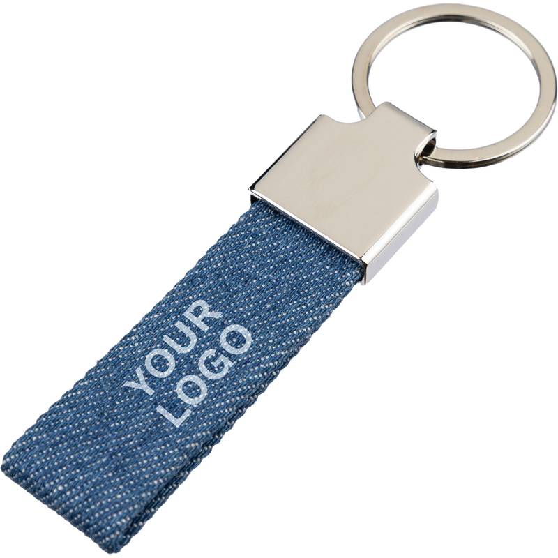 Rifľová kľúčenka Enzi, modrá Rifľová kľúčenka Enzi, modrá