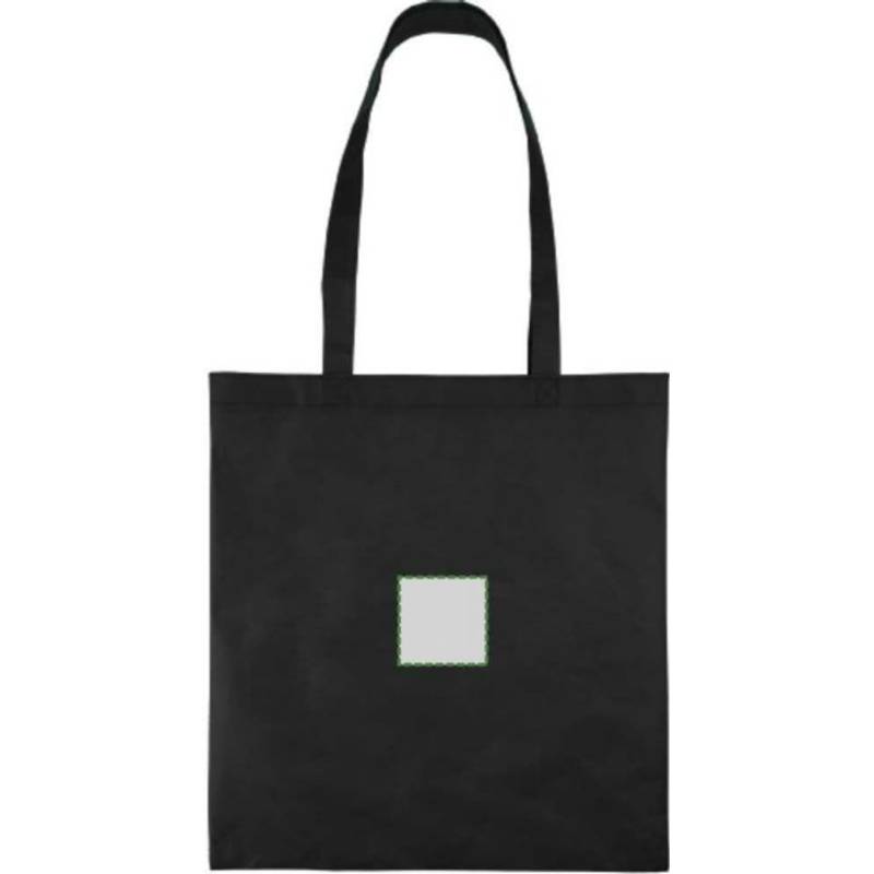 Nákupná taška z netkanej textílie (80 g/m²) Taye, čierna Nákupná taška z netkanej textílie (80 g/m²) Taye, čierna