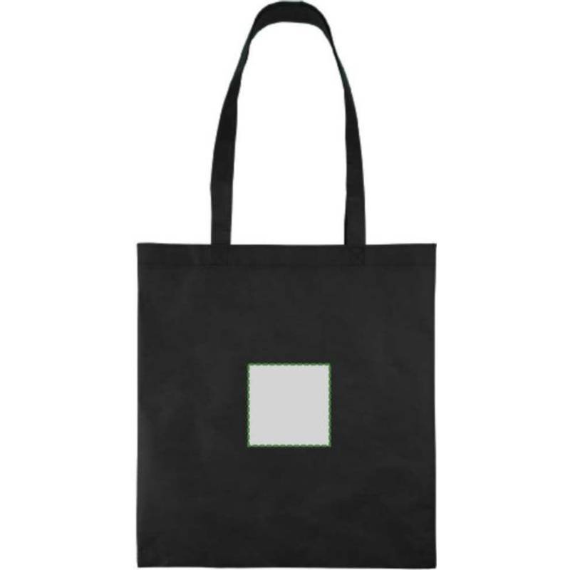 Nákupná taška z netkanej textílie (80 g/m²) Taye, čierna Nákupná taška z netkanej textílie (80 g/m²) Taye, čierna