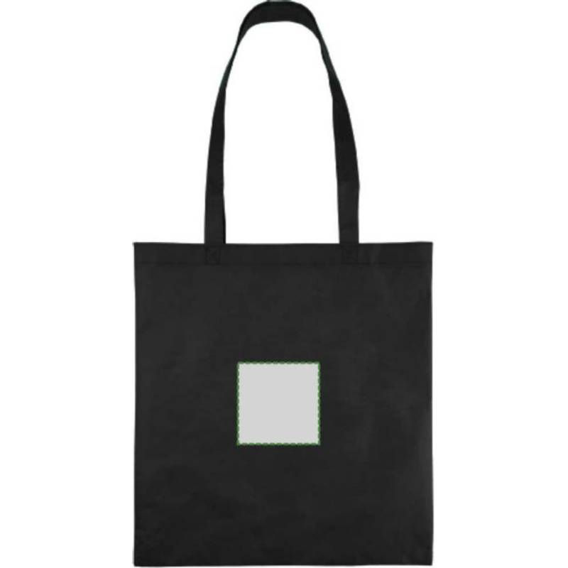 Nákupná taška z netkanej textílie (80 g/m²) Taye, čierna Nákupná taška z netkanej textílie (80 g/m²) Taye, čierna