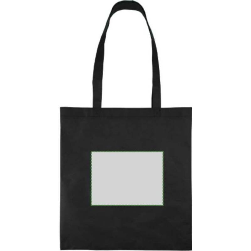 Nákupná taška z netkanej textílie (80 g/m²) Taye, čierna Nákupná taška z netkanej textílie (80 g/m²) Taye, čierna