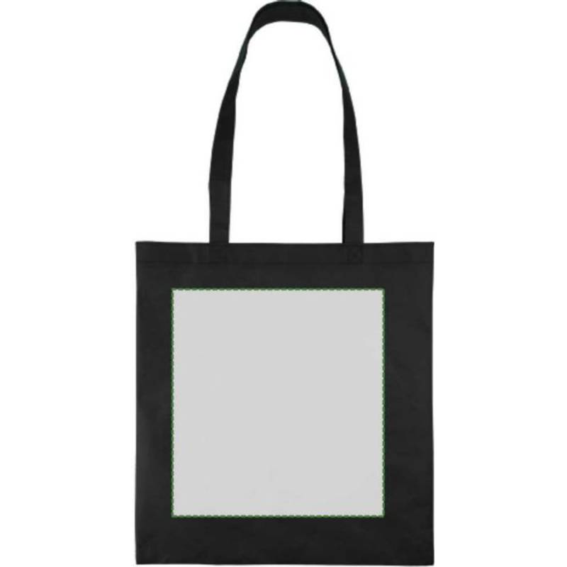 Nákupná taška z netkanej textílie (80 g/m²) Taye, čierna Nákupná taška z netkanej textílie (80 g/m²) Taye, čierna