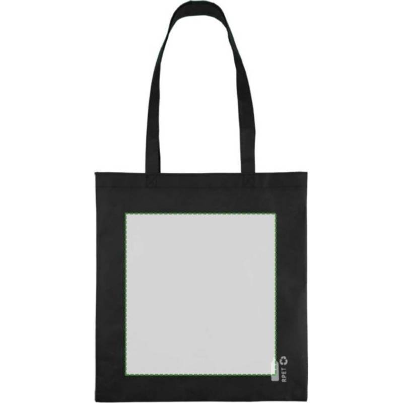 Nákupná taška z recyklovanej netkanej textílie (80 g/m²) Vian, čierna Nákupná taška z recyklovanej netkanej textílie (80 g/m²) Vian, čierna