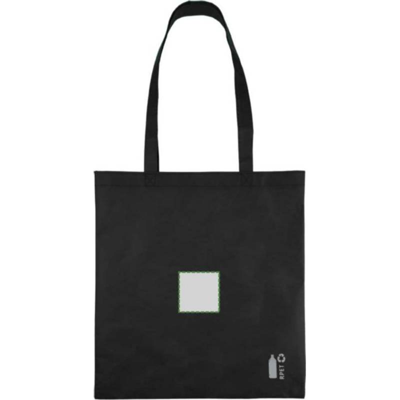 Nákupná taška z recyklovanej netkanej textílie (80 g/m²) Vian, čierna Nákupná taška z recyklovanej netkanej textílie (80 g/m²) Vian, čierna