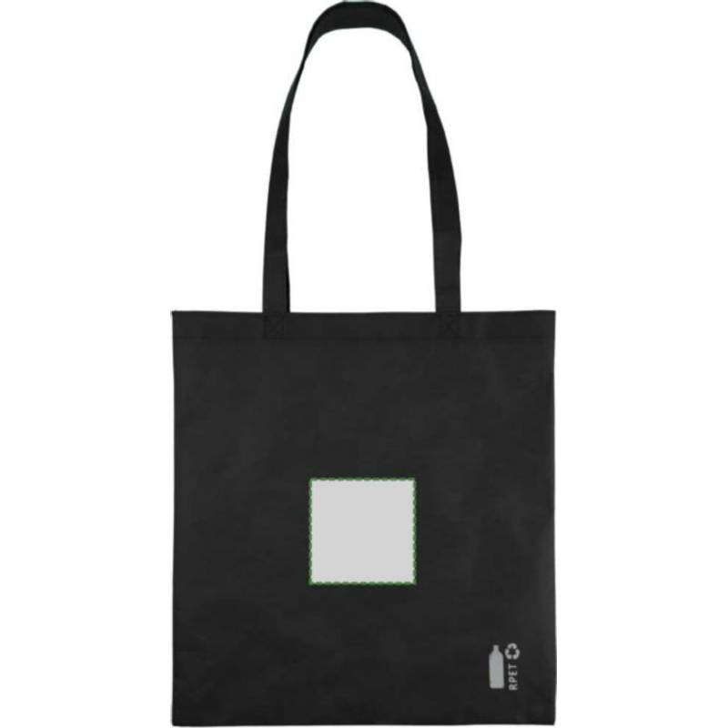 Nákupná taška z recyklovanej netkanej textílie (80 g/m²) Vian, čierna Nákupná taška z recyklovanej netkanej textílie (80 g/m²) Vian, čierna