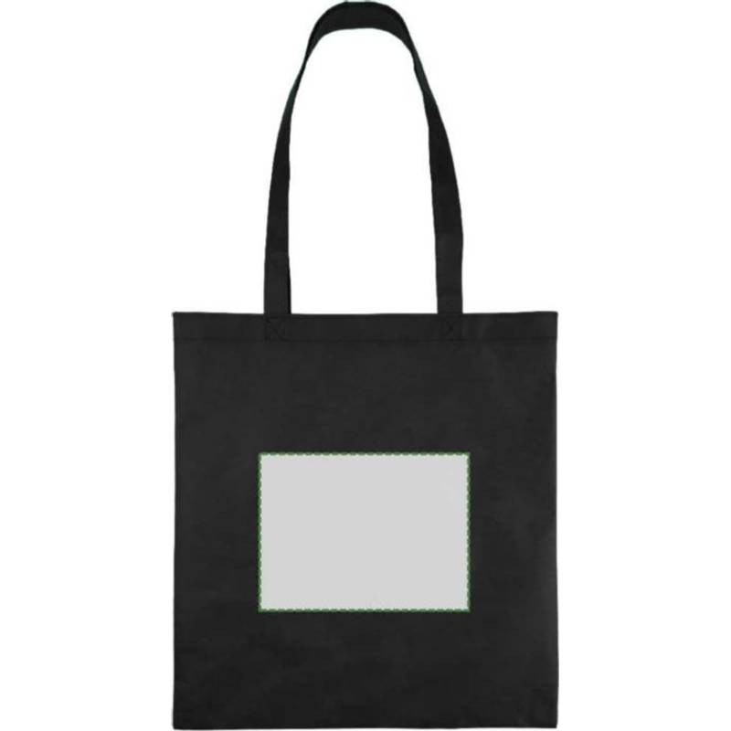 Nákupná taška z recyklovanej netkanej textílie (80 g/m²) Vian, čierna Nákupná taška z recyklovanej netkanej textílie (80 g/m²) Vian, čierna