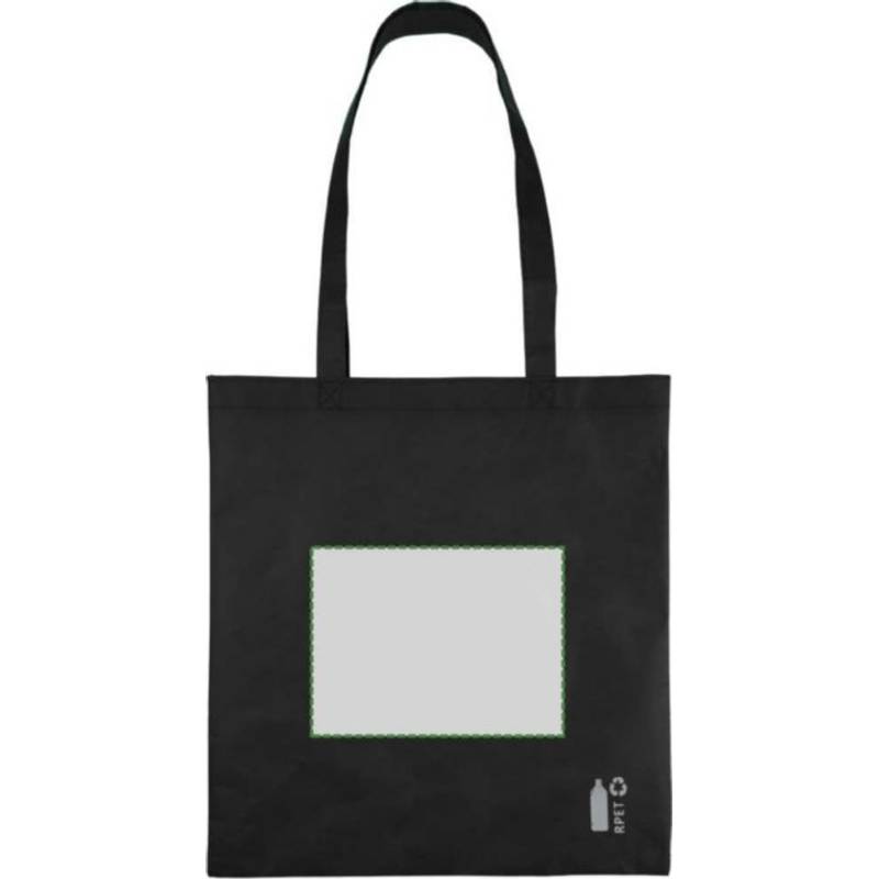 Nákupná taška z recyklovanej netkanej textílie (80 g/m²) Vian, čierna Nákupná taška z recyklovanej netkanej textílie (80 g/m²) Vian, čierna