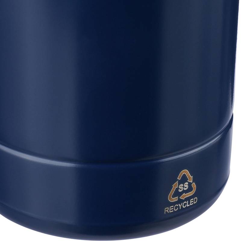 Dvojstenná fľaša na pitie z recyklovanej nehrdzavejúcej ocele (500 ml) Solene, čierna Dvojstenná fľaša na pitie z recyklovanej nehrdzavejúcej ocele (500 ml) Solene, čierna