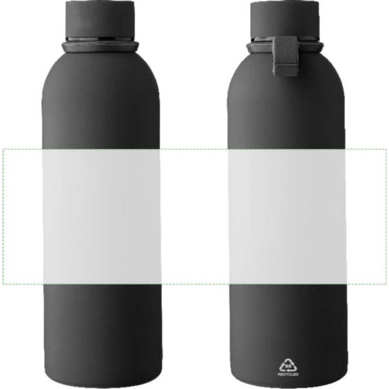 Dvojstenná fľaša na pitie z recyklovaného nehrdzavejúceho kovu (500 ml) Sena, zelená Dvojstenná fľaša na pitie z recyklovaného nehrdzavejúceho kovu (500 ml) Sena, zelená