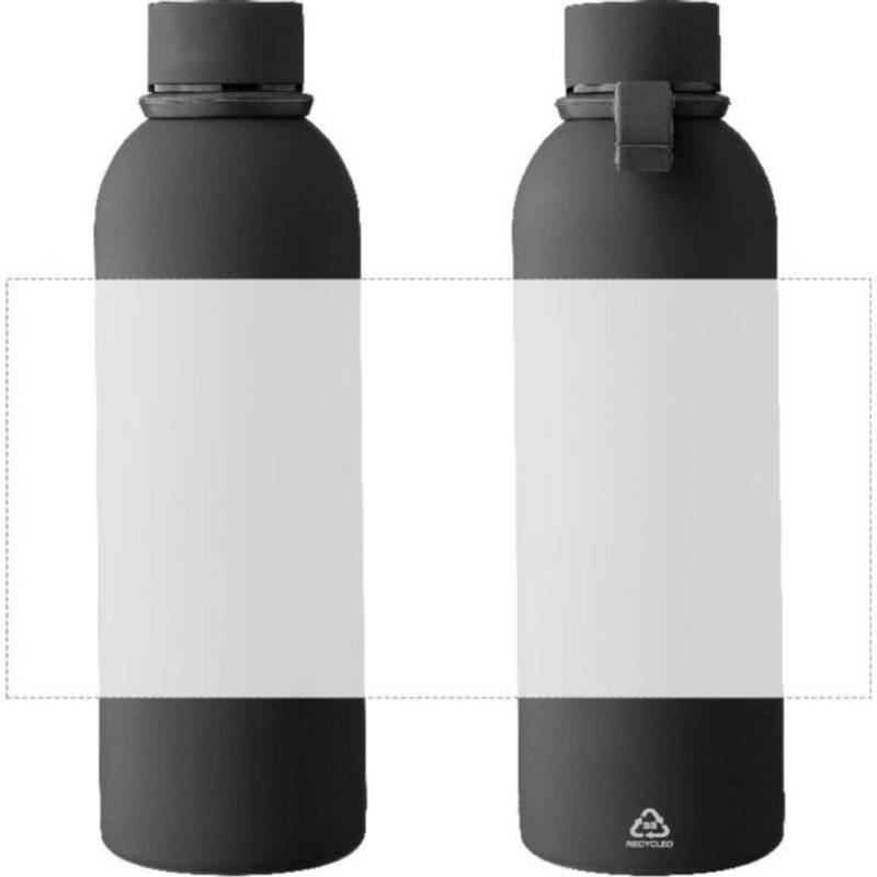 Dvojstenná fľaša na pitie z recyklovaného nehrdzavejúceho kovu (500 ml) Sena, zelená Dvojstenná fľaša na pitie z recyklovaného nehrdzavejúceho kovu (500 ml) Sena, zelená