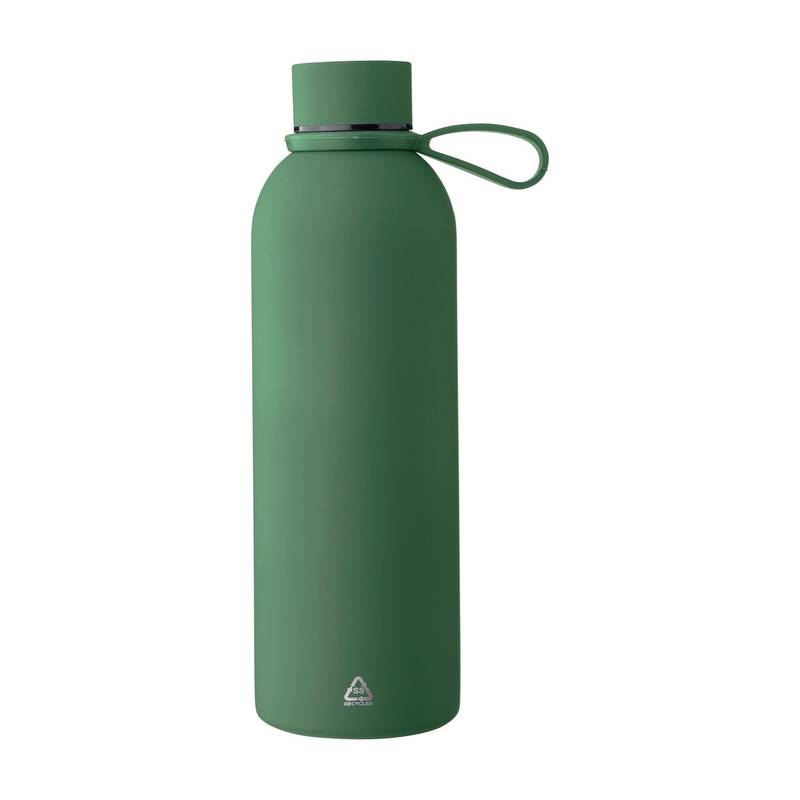 Dvojstenná fľaša na pitie z recyklovaného nehrdzavejúceho kovu (500 ml) Sena, zelená Dvojstenná fľaša na pitie z recyklovaného nehrdzavejúceho kovu (500 ml) Sena, zelená