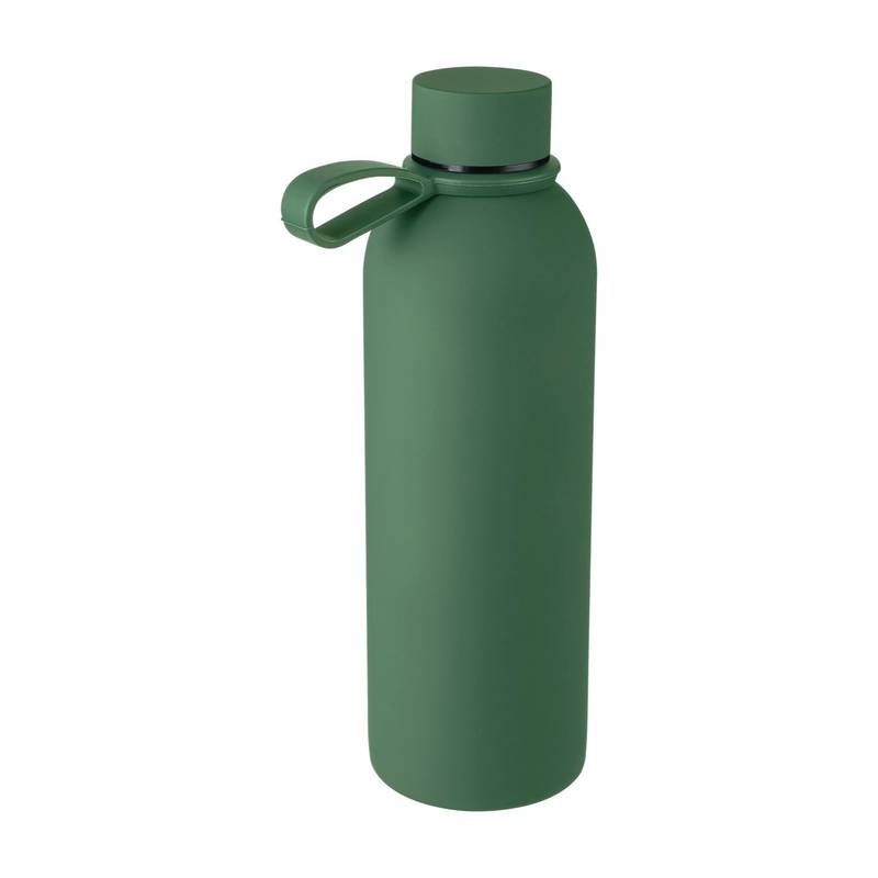 Dvojstenná fľaša na pitie z recyklovaného nehrdzavejúceho kovu (500 ml) Sena, zelená Dvojstenná fľaša na pitie z recyklovaného nehrdzavejúceho kovu (500 ml) Sena, zelená