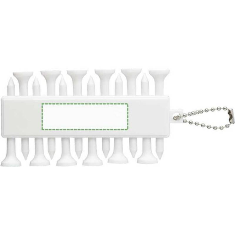 Sada golfových odpališť z recyklovaného ABS Aveline, biela Sada golfových odpališť z recyklovaného ABS Aveline, biela