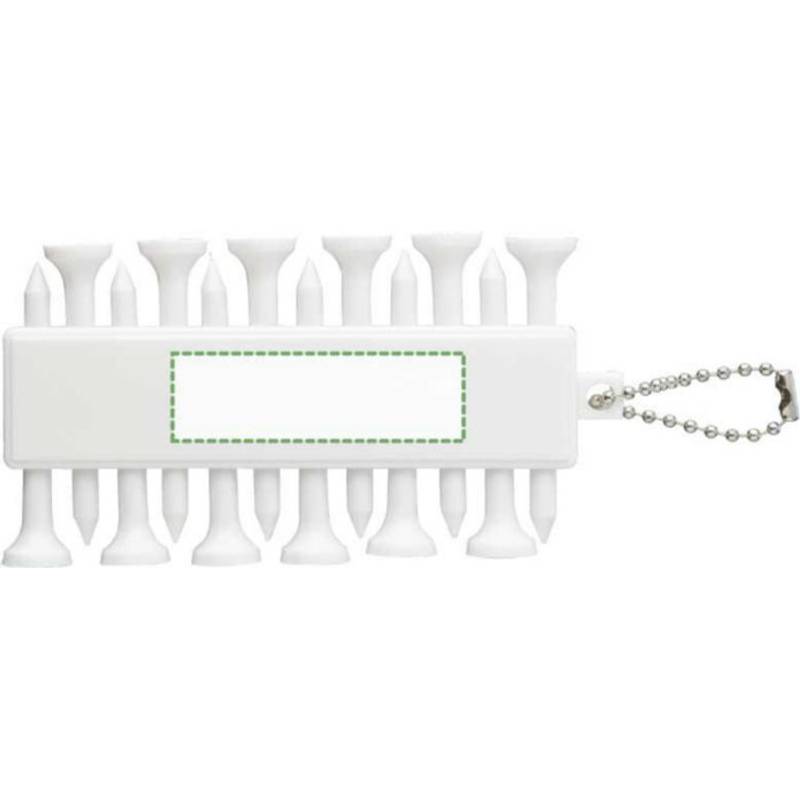 Sada golfových odpališť z recyklovaného ABS Aveline, biela Sada golfových odpališť z recyklovaného ABS Aveline, biela