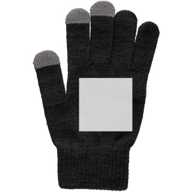 Rukavice na dotykovú obrazovku z rPET Nira, čierna Rukavice na dotykovú obrazovku z rPET Nira, čierna