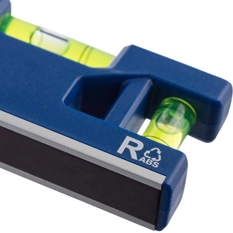 Kľúčenka s vodováhou z recyklovaného ABS materiálu Indira, čierna Kľúčenka s vodováhou z recyklovaného ABS materiálu Indira, čierna