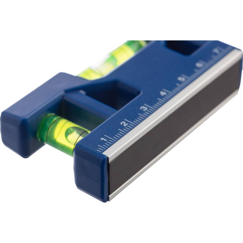 Kľúčenka s vodováhou z recyklovaného ABS materiálu Indira, čierna Kľúčenka s vodováhou z recyklovaného ABS materiálu Indira, čierna