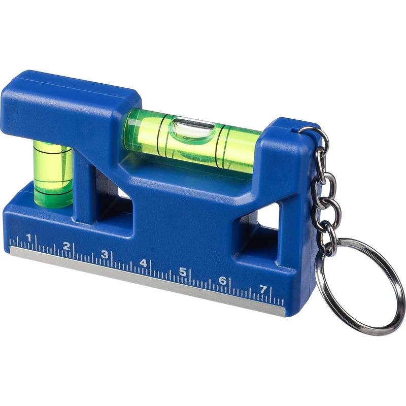 Kľúčenka s vodováhou z recyklovaného ABS materiálu Indira, čierna Kľúčenka s vodováhou z recyklovaného ABS materiálu Indira, čierna