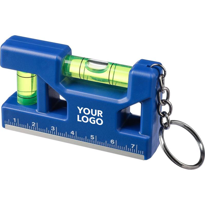 Kľúčenka s vodováhou z recyklovaného ABS materiálu Indira, čierna Kľúčenka s vodováhou z recyklovaného ABS materiálu Indira, čierna