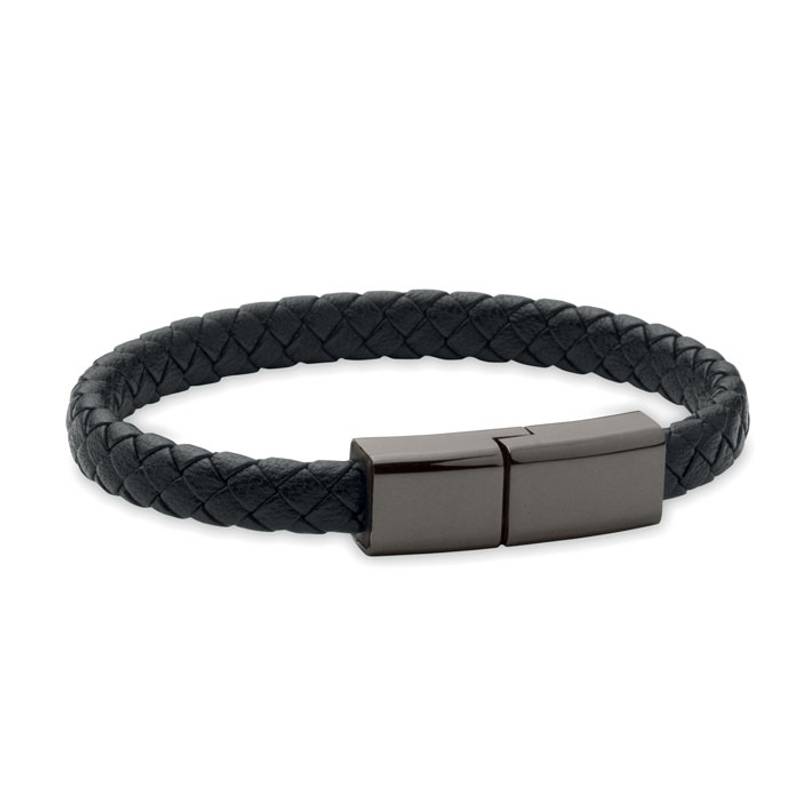 Pletený náramok a kábel type-C, čierna Pletený náramok a kábel type-C, čierna