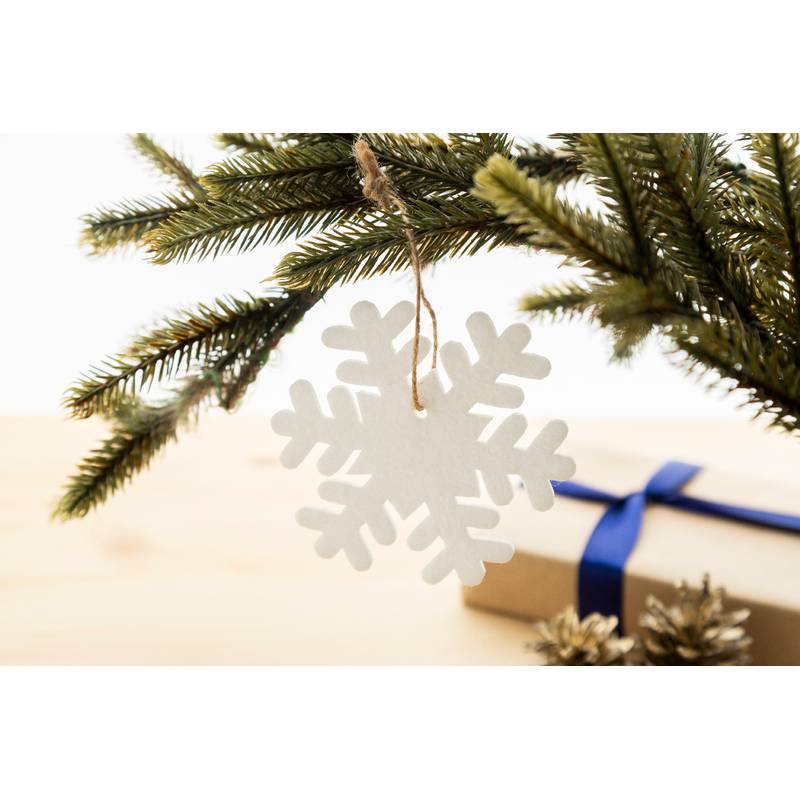 Joulox RPET ozdoba na vianočný stromček, snehová vločka, biela Joulox RPET ozdoba na vianočný stromček, snehová vločka, biela