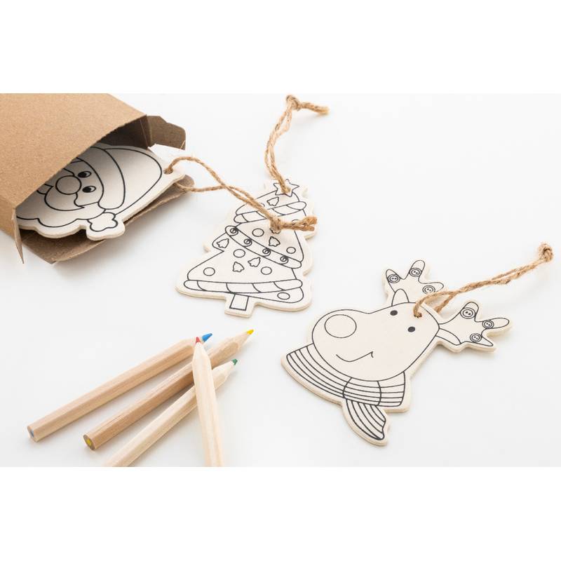 Oppland vianočné ozdoby na vyfarbenie na stromček, hnedá Natural Oppland vianočné ozdoby na vyfarbenie na stromček, hnedá Natural