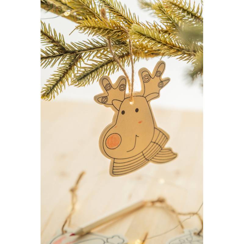 Oppland vianočné ozdoby na vyfarbenie na stromček, hnedá Natural Oppland vianočné ozdoby na vyfarbenie na stromček, hnedá Natural