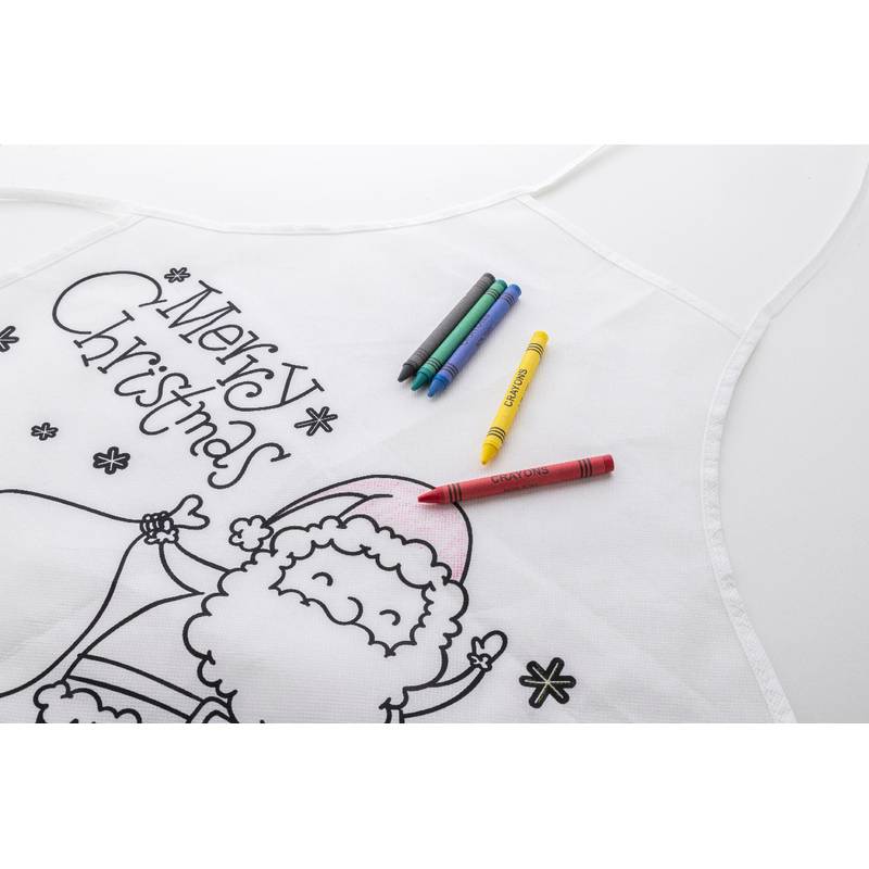 Julfar Cook vánoční zástěra pro děti k vybarvení, bílá Julfar Cook vánoční zástěra pro děti k vybarvení, bílá