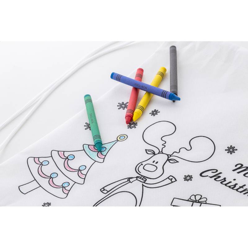 Julfar Bag A vánoční vak ke stažení šňůrkou na vybarvení, bílá Julfar Bag A vánoční vak ke stažení šňůrkou na vybarvení, bílá