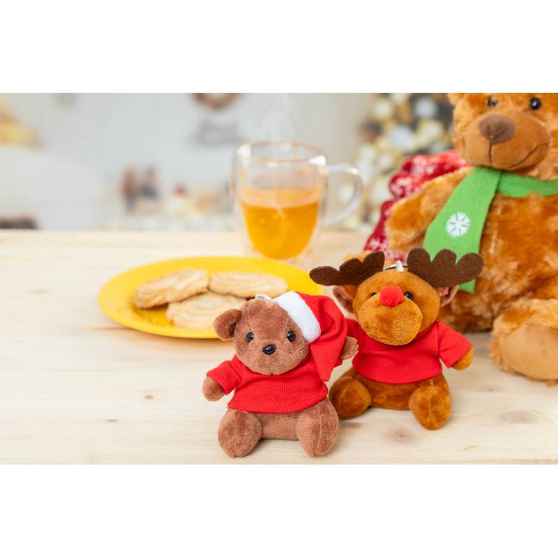 Julnalle plyšový vianočný prívesok na kľúče s medvedíkom, viacfarebná Julnalle plyšový vianočný prívesok na kľúče s medvedíkom, viacfarebná