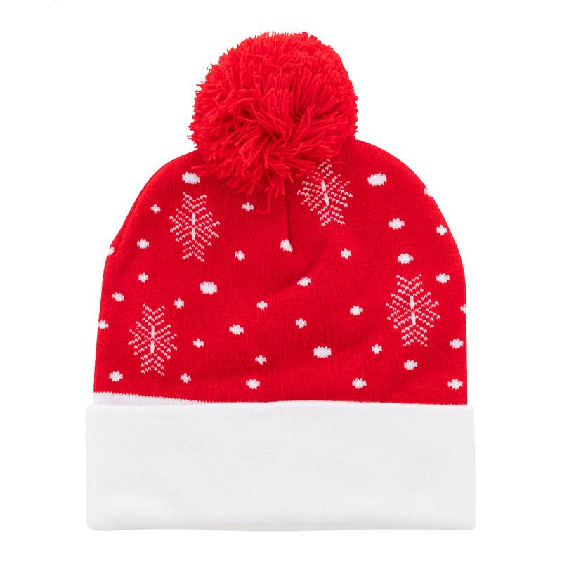 Norrsken Vianočná LED zimná čiapka, sob, červená Norrsken Vianočná LED zimná čiapka, sob, červená