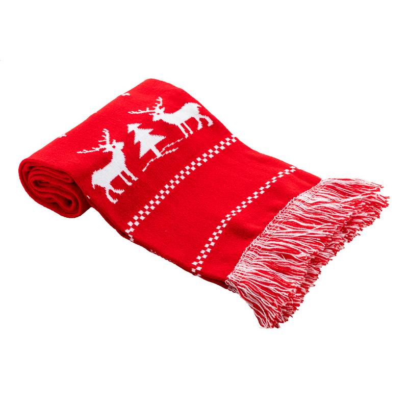 Skandihals vianočný zimný šál, červená Skandihals vianočný zimný šál, červená