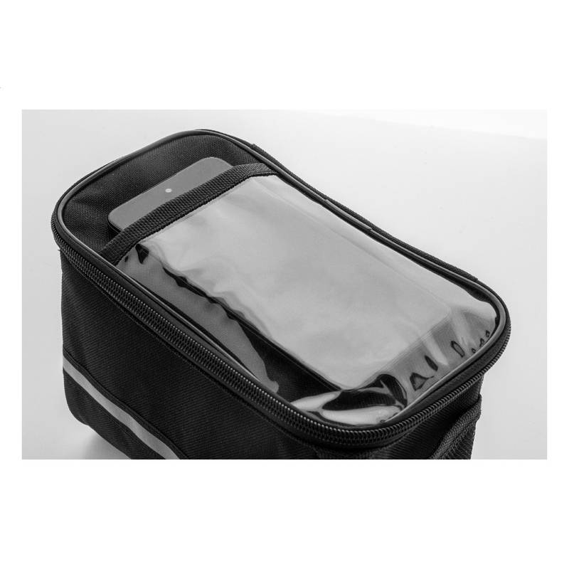 Velofon Plus púzdro na mobil na bicykel z RPET, čierna Velofon Plus púzdro na mobil na bicykel z RPET, čierna