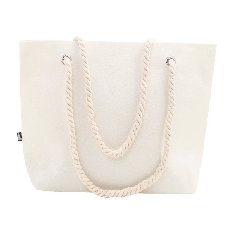 Refelt Beach plážová taška z RPET, hnědá Natural Refelt Beach plážová taška z RPET, hnědá Natural