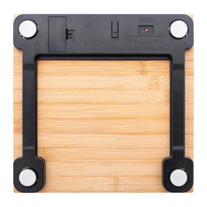 BamFit dobíjacia kúpeľňová váha, hnedá Natural BamFit dobíjacia kúpeľňová váha, hnedá Natural