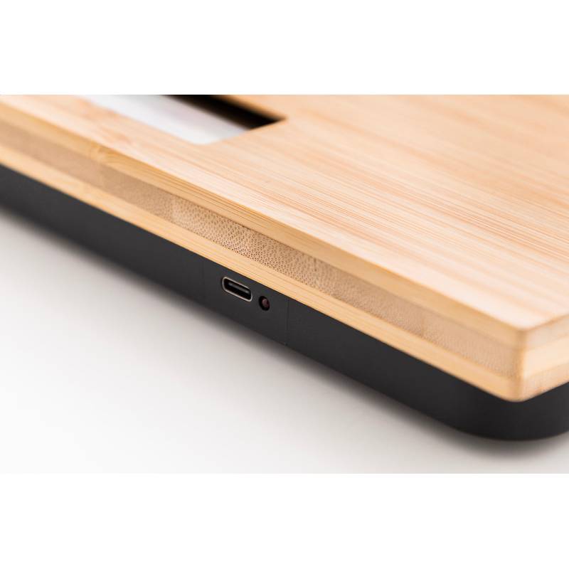 BamFit dobíjacia kúpeľňová váha, hnedá Natural BamFit dobíjacia kúpeľňová váha, hnedá Natural