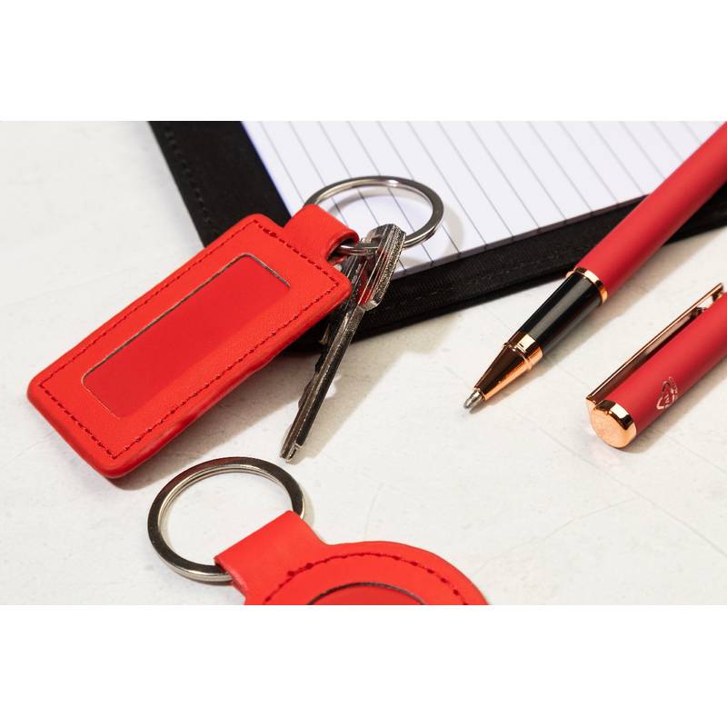 ShineKey Rect prívesok na kľúče z RPU, červená ShineKey Rect prívesok na kľúče z RPU, červená