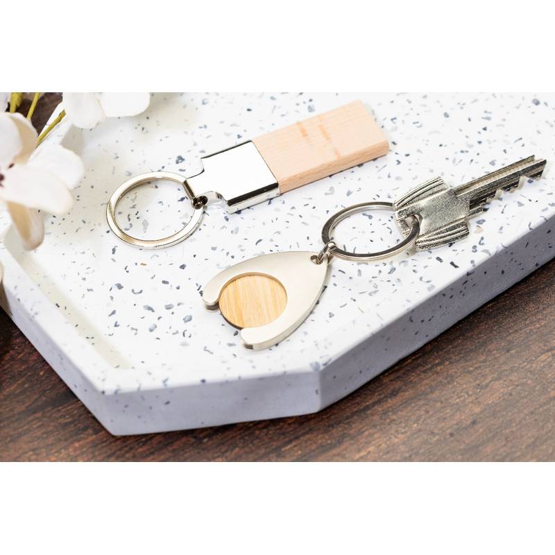 Lignum prívesok na kľúče, hnedá Natural Lignum prívesok na kľúče, hnedá Natural