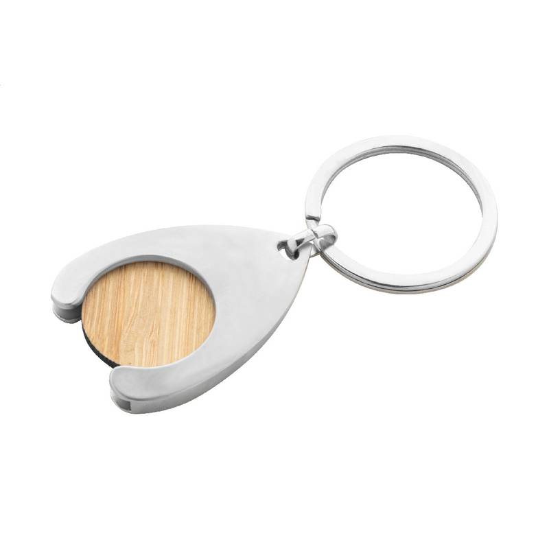 Zoinc prívesok na kľúče z RPU so žetónom na vozíku, hnedá Natural Zoinc prívesok na kľúče z RPU so žetónom na vozíku, hnedá Natural