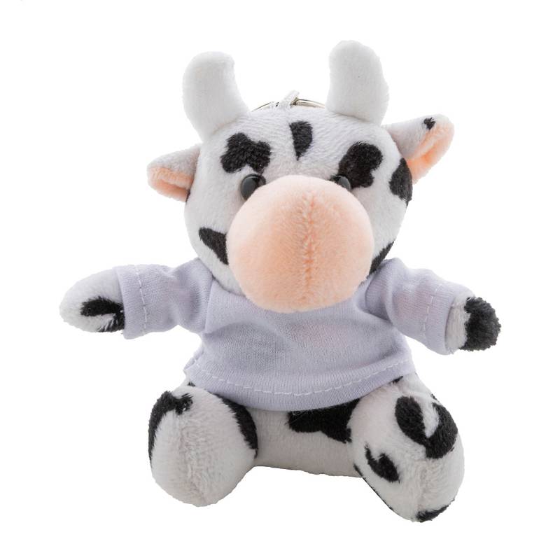 CowFob plyšový prívesok na kľúče s kravou, biela CowFob plyšový prívesok na kľúče s kravou, biela