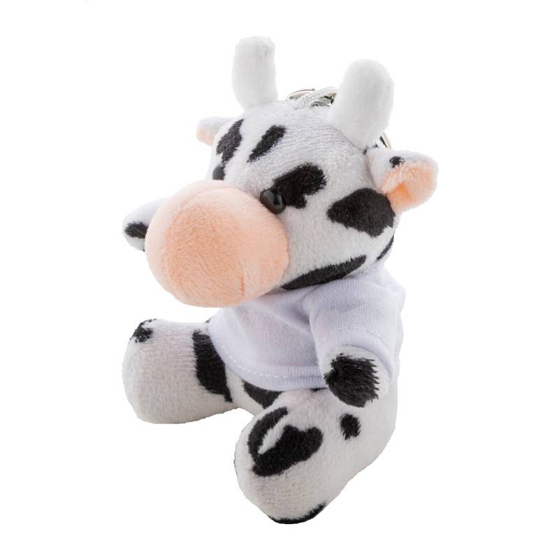 CowFob plyšový prívesok na kľúče s kravou, biela CowFob plyšový prívesok na kľúče s kravou, biela