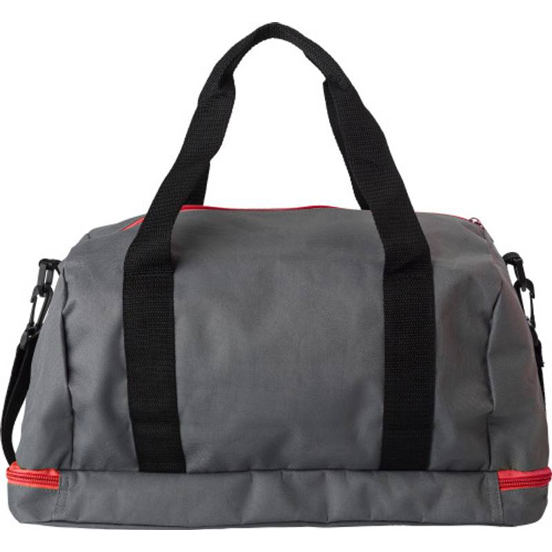 Polyesterová (600D) športová taška, červená Polyesterová (600D) športová taška, červená