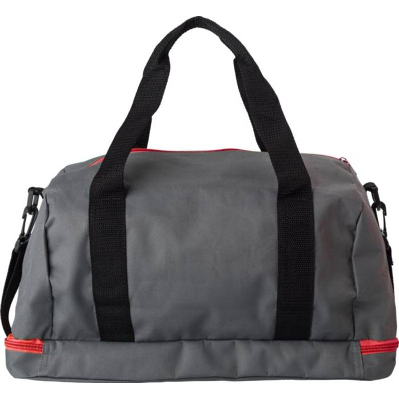 Polyesterová (600D) športová taška, červená Polyesterová (600D) športová taška, červená