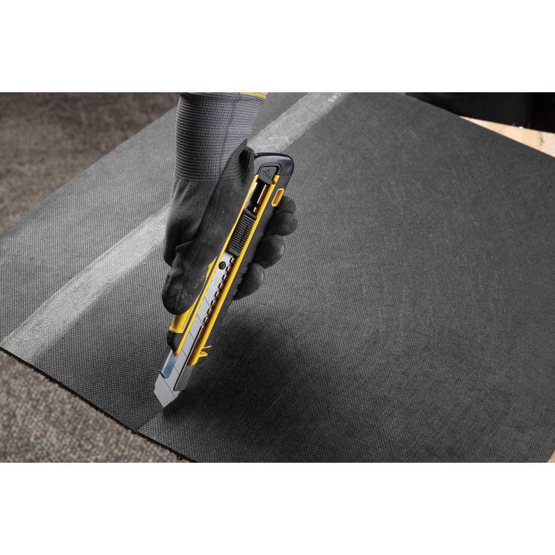 Sofg grip plnitelný odlamovací nůž z RCS recykl. plastu, žlutá Sofg grip plnitelný odlamovací nůž z RCS recykl. plastu, žlutá