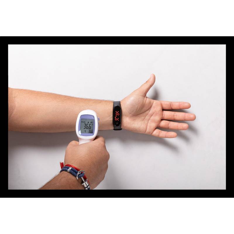 Zadře náramek s teploměrem, černá Zadře náramek s teploměrem, černá