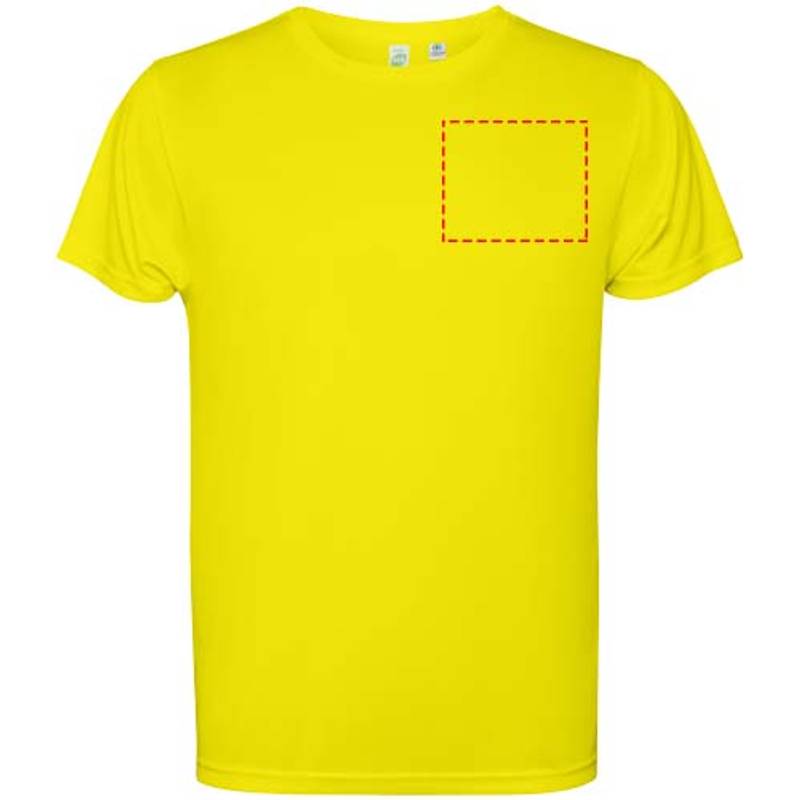 Pánské tričko s krátkým rukávem Estoril, žlutá Fluor, S Pánské tričko s krátkým rukávem Estoril, žlutá Fluor, S